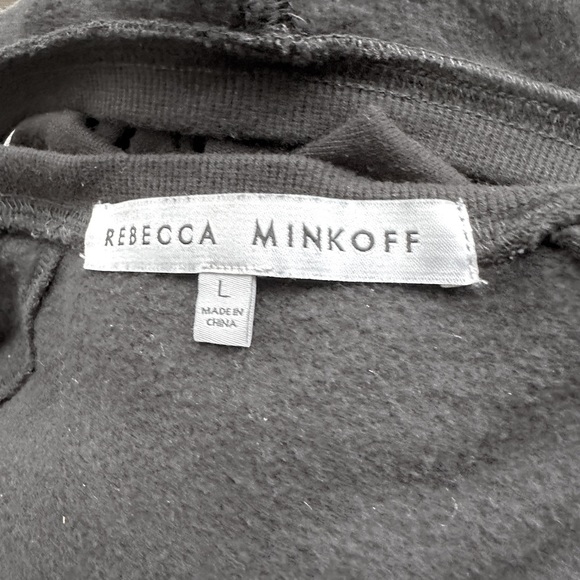 Rebecca Minkoff Rebel Print Pullover Black Sweatshirt - Picture 6 of 8